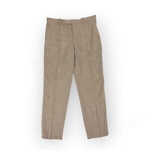 NEW 36x31 H&M Regular Fit Suit Pants Beige Melange Soft Woven Lightweight